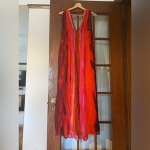 Zara Tie Dye Midi Dress, multicoloured, size S, NWT